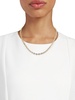 Goldtone Bamboo Link Necklace/18"