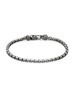 Black Rhodium-Plated Sterling Silver Greek Box Chain Bracelet