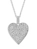 14K White Gold & 1.17 TCW Diamond Heart Pendant Necklace