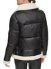 Faux Leather & Faux Shearling Puffer Jacket
