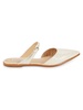 Croc Embossed Leather Strappy Mules