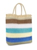 Bamby Striped Raffia Tote Bag