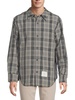 Plaid Curved Hem Shacket