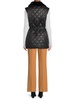 Faux Fur Collar Quilted Vest