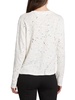 Splatter Cotton Long-Sleeve Cropped T-Shirt
