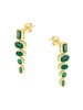14K Yellow Gold & Emerald Multi Shaped Drop Earrings