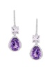 Sterling Silver & Multi-Stone Drop Earrings