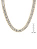 18K Goldplated & Stainless Steel Cuban Chain Link Necklace/24"