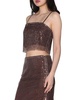 City Sequin Rose Chellie Embellished Crop Top