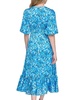 Puff Sleeve Floral Midi Dress