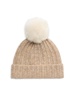 Shearling Pom Cashmere Beanie