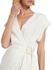 Octavia Linen-Blend Midi-Dress