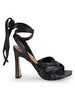 Lenora Twisted Leather Stiletto Sandals