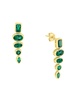 14K Yellow Gold & Emerald Multi Shaped Drop Earrings