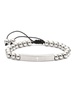 Stainless Steel & White Agate Beaded Bracelet