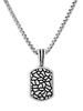 Sterling Silver & Onyx Reversible Dog Tag Pendant Necklace