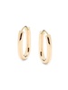 14K Yellow Gold Oval Hoop Earrings