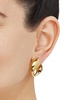 14K Yellow Goldplated Sterling Silver Twist J Hoop Earrings