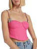 Cropped Butterfly Crystal Bustier Top