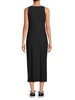 Squareneck Front Slit Midi Dress