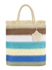 Bamby Striped Raffia Tote Bag