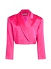 Shan Cropped Satin Blazer