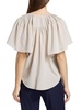 Flutter Sleeve Silk Blouse