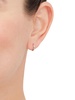 14K White Gold Huggie Earrings