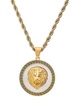 18K Goldplated Stainless Steel, Mother Of Pearl & Simulated Diamond Pendant Necklace