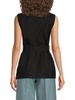Tie-Waist Collared Top
