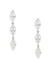 14K White Gold & 3 TCW Lab-Grown Diamonds Linear Drop Earrings
