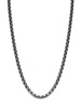 Black Rhodium Plated Sterling Silver Box Chain Necklace