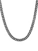 Oxidized Stainless Steel Wheat Chain Necklace/24"