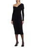 Ruched Jersey Midi-Dress
