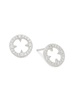 ​Heart & Soul Sterling Silver & Cubic Zirconia Clover-Disc Stud Earrings