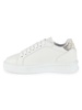 Snake-Embossed Low Top Leather Sneakers