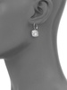 Crystal Pavé Cushion Drop Earrings
