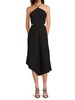 Halterneck Cutout Asymmetric Midi Dress