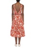 Alma Lago Maiz Linen Ruffled Midi-Dress