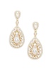 Goldtone & Crystal Drop Earrings