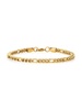Two-Tone Stainless Steel & 18K Goldplated Stainless Steel Figaro Chain Bracelet