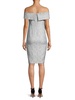 Jacquard Off Shoulder Sheath Dress