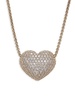 18K Goldplated & Cubic Zirconia Puffy Heart Pendant Necklace