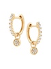 14K Yellow Gold & 0.25 TCW Diamond Huggie Earrings