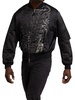 Textured Print Bomber Jacket