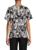 Short Sleeve Keyhole Pleated Top