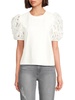 Wave Knit Puff Sleeve Top