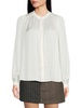 Puff Sleeve Band Collar Button Down Shirt
