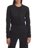 Wool-Blend Metallic Bolero Sweater