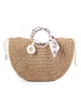 Scarf Handle Woven Tote